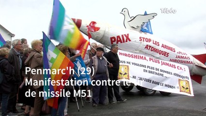 Penmarc'h (29). Manifestation contre le tir de missile M51