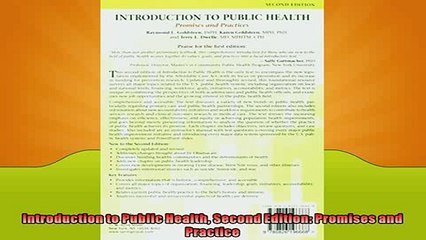 FREE PDF  Introduction to Public Health Second Edition Promises and Practice  DOWNLOAD ONLINE