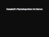 Download Campbell's Physiology Notes For Nurses PDF Online