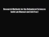 Read Books Research Methods for the Behavioral Sciences (with Lab Manual and InfoTrac) E-Book