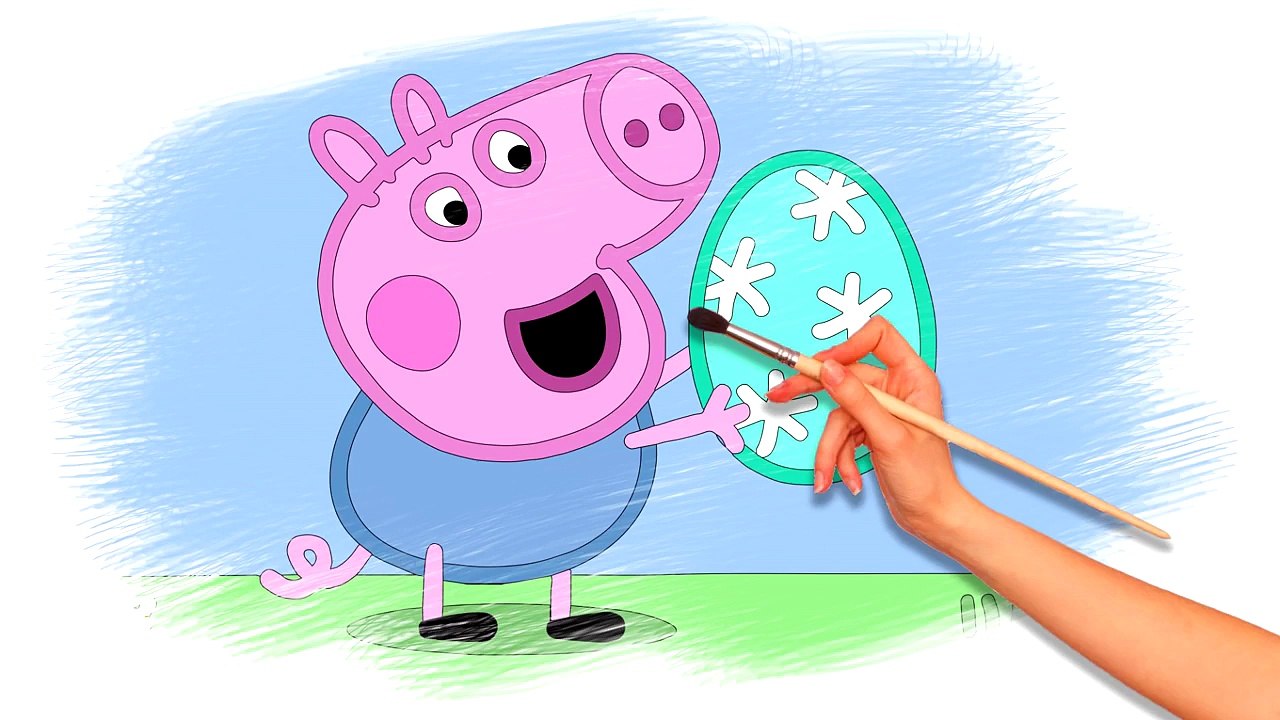 Peppa Pig Coloring Book George Pig Easter Egg Hunt - video Dailymotion
