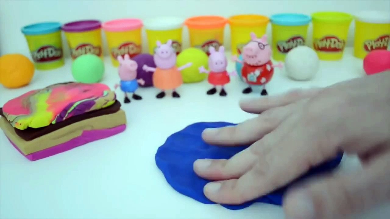 Pig George e Familia Peppa Pig Bolo Superman de Massinha de Modelar Play doh!!!