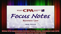 READ book  Wiley CPA Examination Review Focus Notes Business Law CPA Examination Review Smart Notes Full EBook