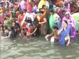 Open bath ganga ghat  ganges river holy snan The great river of india,