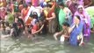 Open bath ganga ghat  ganges river holy snan The great river of india,