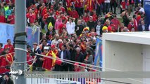Spanish football fans celebrate Euro win over Czech Republic