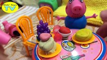 Peppa pig Toys Playset Pizzeria Pancakes Play Doh Chef Doctors Case picnic compilation