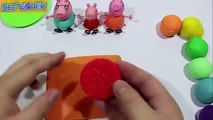 Spielzeug   Erstellen Lehm Biscuit VS Plätzchen Regenbogen mit Peppa Pig Español