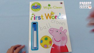 Peppa Pig:Wipe-Clean First Words 粉紅豬小妹：單字擦寫練習簿(附筆擦筆) 【LAVIDA幼兒啟蒙館】