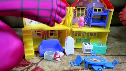 Peppa Pig Stop Motion Play Doh español 2016! Peppa Pig Doctor Visit! Peppa Pig love spiderman