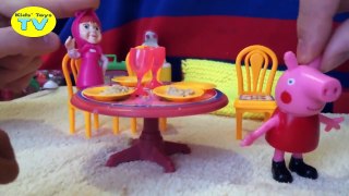 Peppa Pig family toys with Masha and the bear fun adventures for kids New episode