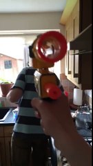 Shot my dad every day with a nerf gun...