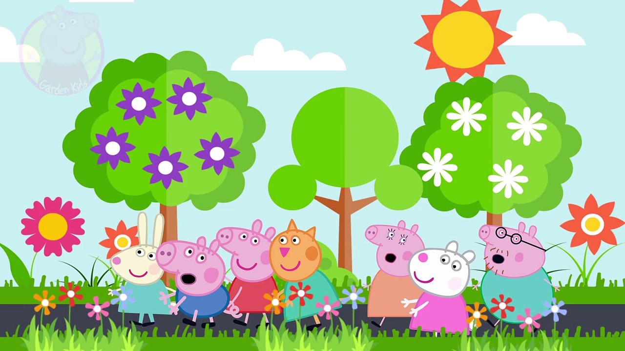 Peppa Pig Finger Family Collection Spiderman vs Elsa vs Dinosaurs | Garden Kids - Episode 003