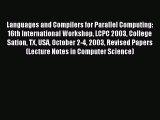 Read Languages and Compilers for Parallel Computing: 16th International Workshop LCPC 2003