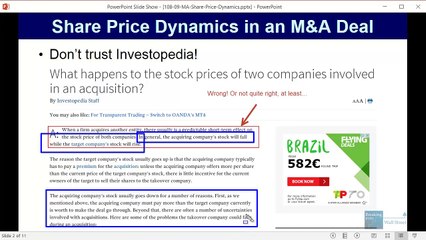 Share Price Dynamics in M&A Deals