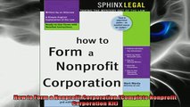 FREE DOWNLOAD  How to Form a Nonprofit Corporation Complete Nonprofit Corporation Kit  BOOK ONLINE