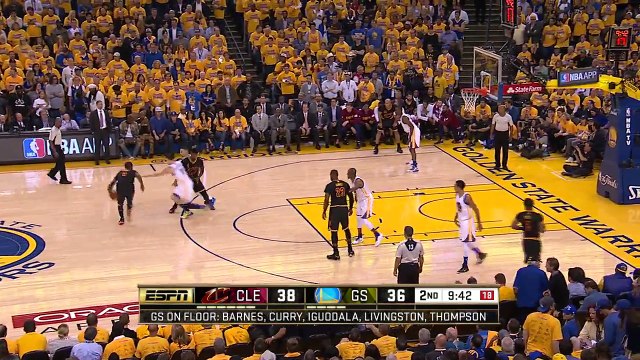 LeBron Blocks Stephen Curry's Jumper Attempt Cavaliers vs Warriors - Game 5 2016 NBA Finals