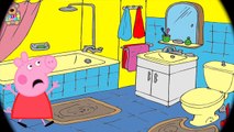 Peppa Pig tiene Dolor de barriga después de comer la tarta y hace popo en el WC  Peppa Pig Parodia