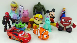 MANY PLAY DOH SURPRISE EGGS : Peppa Pig Mickey Mouse McQueen Cars Spiderman Frozen Elsa &