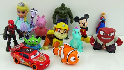 MANY PLAY DOH SURPRISE EGGS : Peppa Pig Mickey Mouse McQueen Cars Spiderman Frozen Elsa &