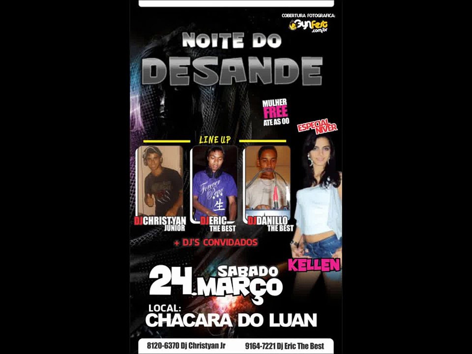 noite desande sabado 24 marco local chacara do luan