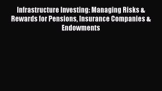 Read Infrastructure Investing: Managing Risks & Rewards for Pensions Insurance Companies &