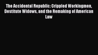 Read Book The Accidental Republic: Crippled Workingmen Destitute Widows and the Remaking of