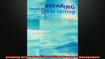 FREE PDF  Breaking through the Glass Ceiling Women in Management  DOWNLOAD ONLINE