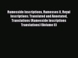 Download Books Ramesside Inscriptions Ramesses II Royal Inscriptions: Translated and Annotated