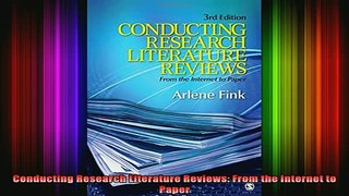 READ book  Conducting Research Literature Reviews From the Internet to Paper Full Free