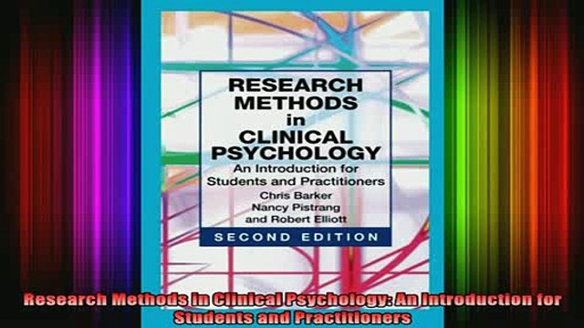 READ book Research Methods in Clinical Psychology An Introduction for Students and Practitioners Full Free