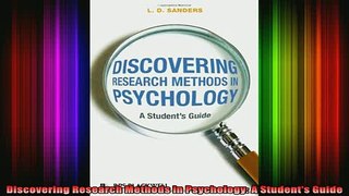 READ book  Discovering Research Methods in Psychology A Students Guide Full Free