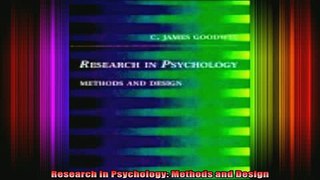 READ book  Research in Psychology Methods and Design Full Free
