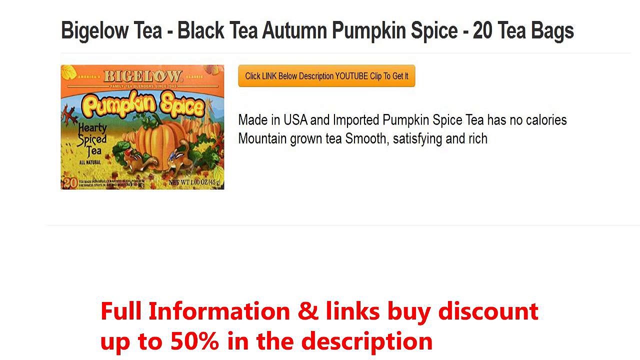 Bigelow Tea - Black Tea Autumn Pumpkin Spice - 20 Tea Bags