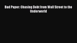 Read Bad Paper: Chasing Debt from Wall Street to the Underworld PDF Free