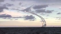Russian Navy Launching Cruise Missiles from Caspian Sea into Syria