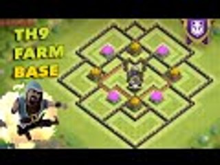 Clash Of Clans - NEW UPDATE - NEW TH9 FARMING BASE WITH AIR SWEEPER 2016