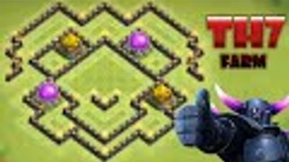 Clash Of Clans - NEW UPDATE - TH7 Farming Base - TH7 Trophy Base | HYBRID BASE DEFENSE