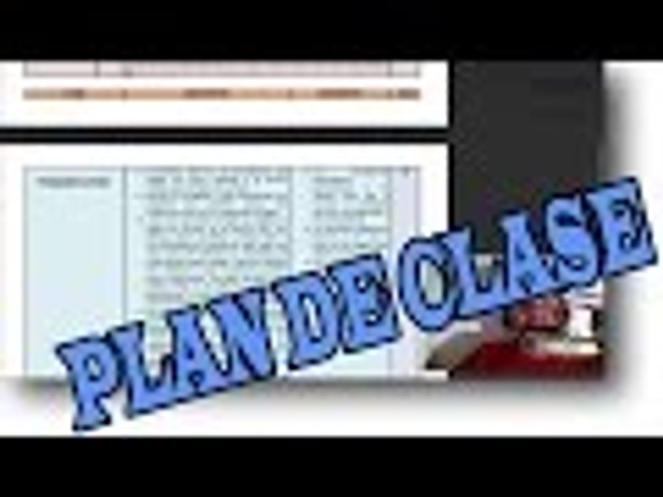 COMO HACER UN PLAN DE CLASE nuevo