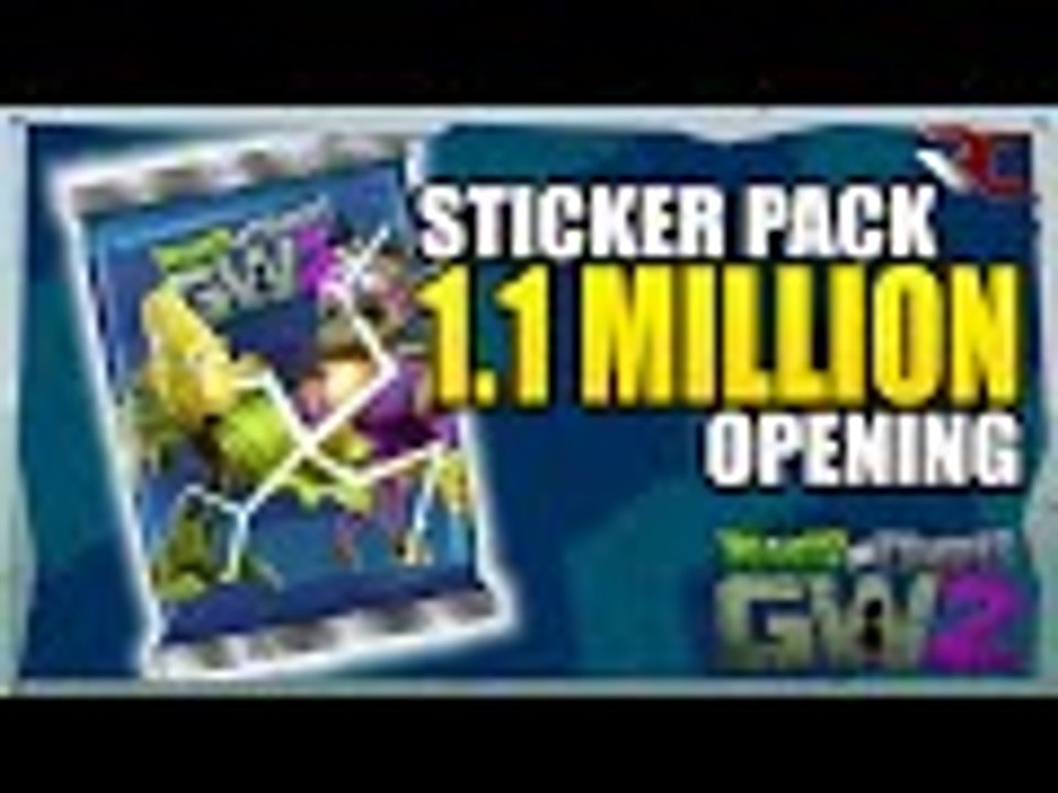 HUGE 1.1 MILLION Coins Sticker Pack Opening | Plants vs Zombies Garden Warfare 2