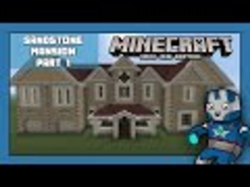 Minecraft Xbox One: Sandstone Mansion Tutorial - Part 1 (Xbox,Ps,PC,PE)