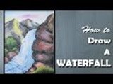 How to Draw a Waterfall with Oil Pastels [LONG VERSION]
