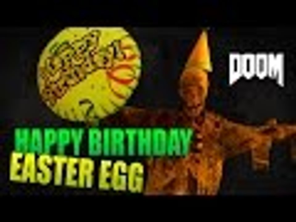 Doom 4 | Happy Birthday Easter Egg (Secret Room Location with Birthday Cake)