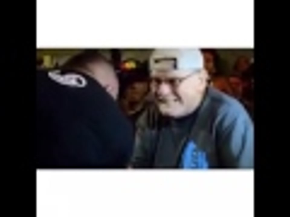 70 YEARS OLD beats a much younger man in arm wrestling