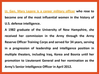 Lt. Gen. Mary Legere - National Security Interests