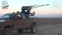 جبهة ثبات لواء خط النار أستهداف حاجز تل الحماميات بمدفع 23 بريف حماة الشمالي