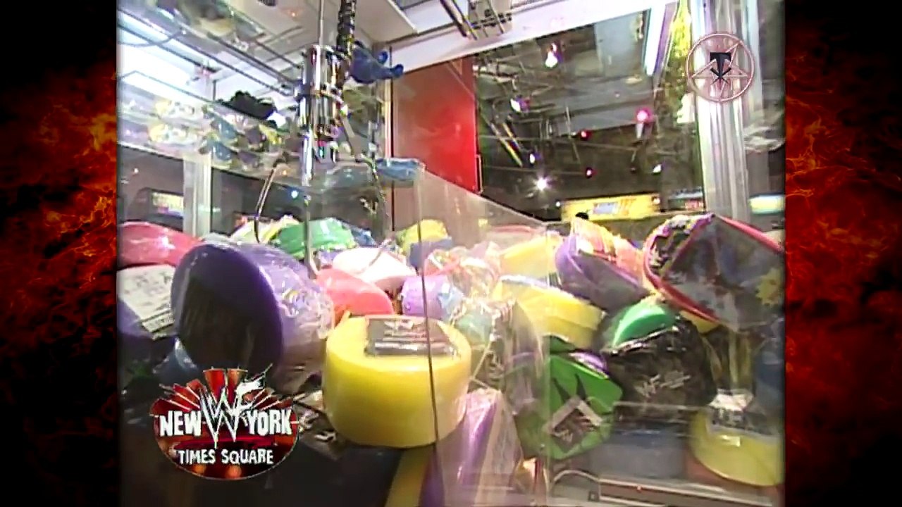Kane Helps a Kid Win a Prize at WWF New York 6 18 01