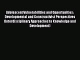 Read Adolescent Vulnerabilities and Opportunities: Developmental and Constructivist Perspectives
