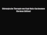 Download Chirurgische Therapie von Kopf-Hals-Karzinomen (German Edition) Ebook Free