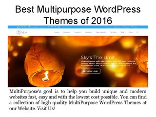 Best Multipurpose WordPress Themes of 2016